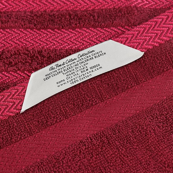 Superior Cotton Bath Sheet Set, Oversized Large Plush Soft Absorbent Body Towel, Shower, Spa, Hotel, Pool, Bath Basics, Home Essentials, Luxury, Fluffy, Quick Dry, Hays Collection, Set of 2, Cranberry