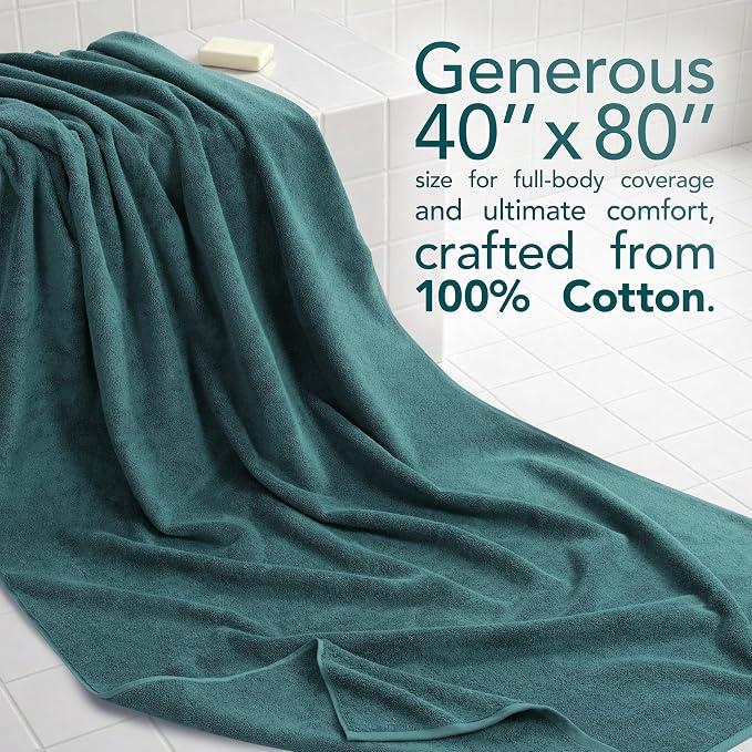American Soft Linen 100% Cotton Luxury Turkish Towels, 40x80 XL Bath Sheet | Soft Absorbent Quick Dry OEKO Tex Standard 100 Certificated Durable Machine Washable Breathable Premium Hotel Quality