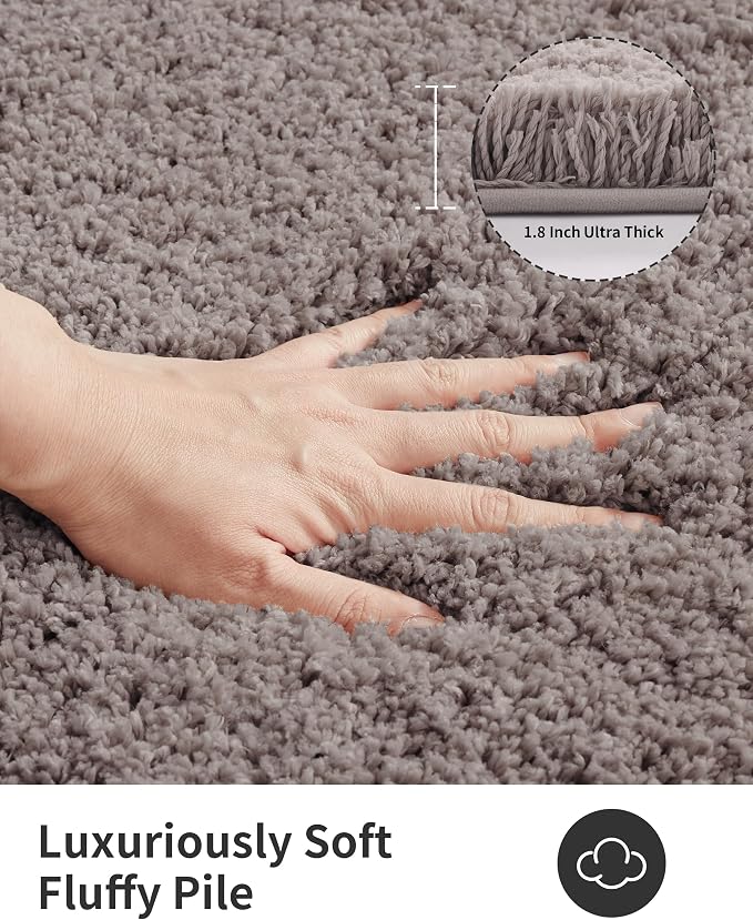 ILANGO Camel Bathroom Rugs 60" × 24" Non Slip & Super Absorbent Extra Thick Soft, Washable Bath Carpet Runner for Floor, Microfiber Plush Shaggy Bath Mats with Tub for Droom Bathtub Shower Room