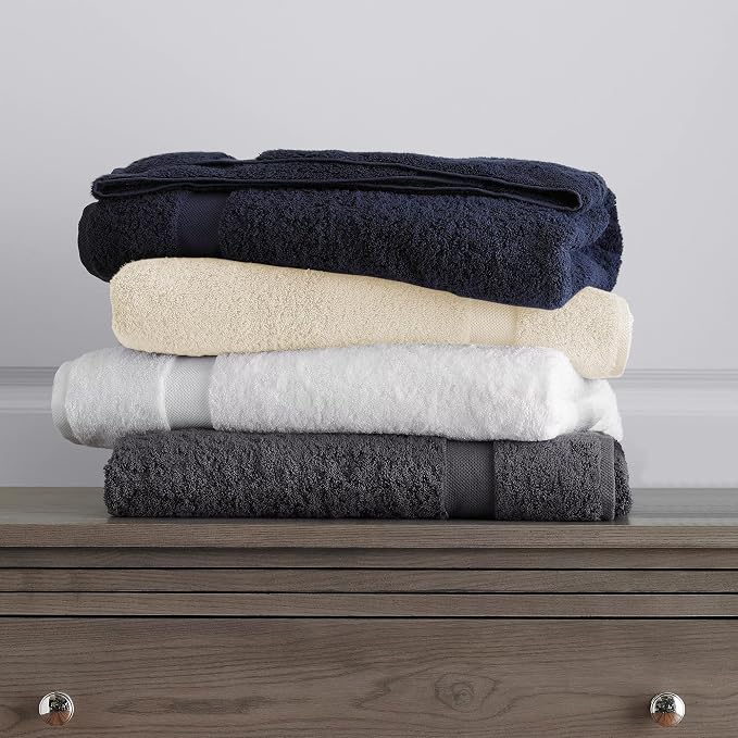 100% Organic Cotton Towels 650 GSM Plush Feather Touch Quick Dry Bath Towel, Pack of 12 GOTS Certified, Oeko-Tex Green Certified, Organic Cotton Bath Towel, 30"X58"
