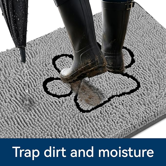 Bcoimo Super Absorbent Dog Door Mat, 36"*24" Anti Slip Mat for Muddy Paws, Pet Rugs for Dirty Paws Washable that Absorbs Moisture and Dirt, for Dog Cage and Pet Resting Carpet