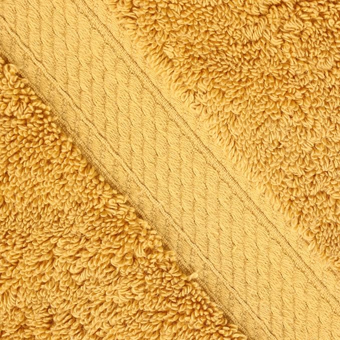 Superior Egyptian Cotton Plush & Absorbent, Bath Towel Set of 4, Gold | Quick Dry, Soft Luxury Towel Set, Bath Essentials for Bathroom, Guest Bath, Spa, 4 Piece Bath, Madeline Towels