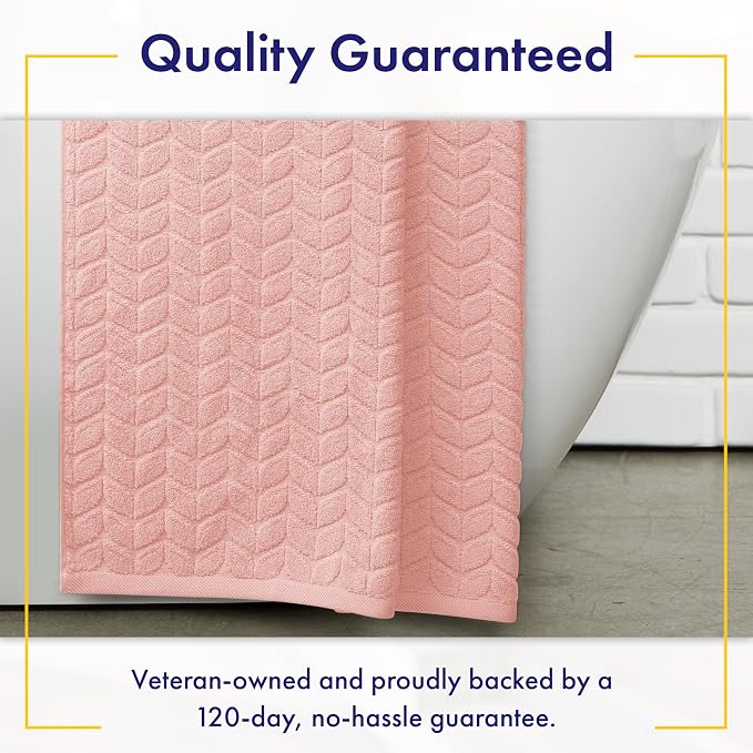 Alusa Home Ultra Soft & Stylish 700 GSM Luxury Bath Towels - 100% Zero-Twist, Long-Staple Cotton - Remarkably Absorbent & Quick Drying - 6 Piece Towel Set (Blush Pink)
