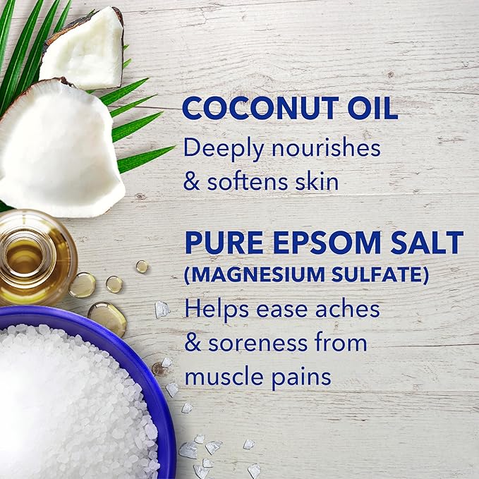 Dr Teal's Epsom Salt Magnesium Soak, Nourish & Protect with Coconut Oil, 3 lbs