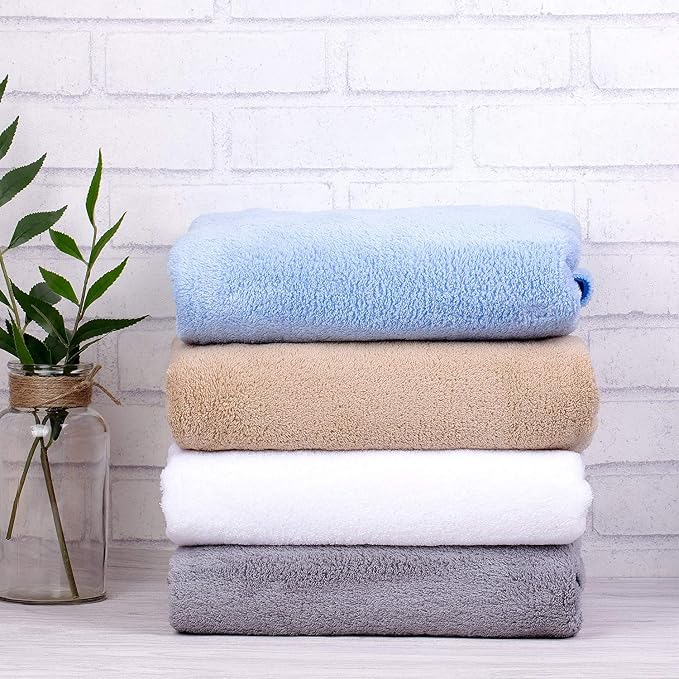 JML Luxury Hotel & SPA Bath Towels with Hanging Loop, Navy, 30"x60", 2 Pack | 350GSM, Microfiber, Super Soft, Absorbent, Fast Dry, Lightweight, Lint Free, Fade Resistant
