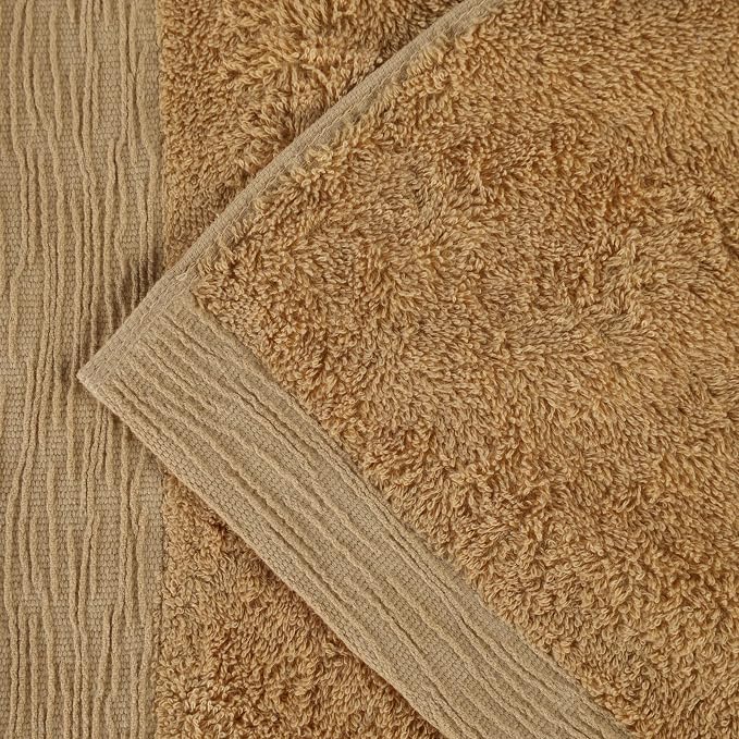 Superior Rayon from Bamboo Blend Bath Towel Set, Large Plush Absorbent Body Towels, Soft Luxury Quick Drying, Shower, Spa, Hotel, Pool, Guest Bathroom, Home Essentials, Set of 3, Gold