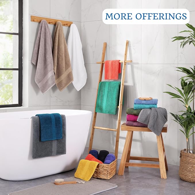 LANE LINEN 100% Ring Spun Cotton Bath Sheets - 2 Pack (35"x66") - Fade Resistant, Quick Dry & Highly Absorbent - Extra Large Bath Towels, Premium Hotel Quality Luxury Towel Sets - White Bath Towels