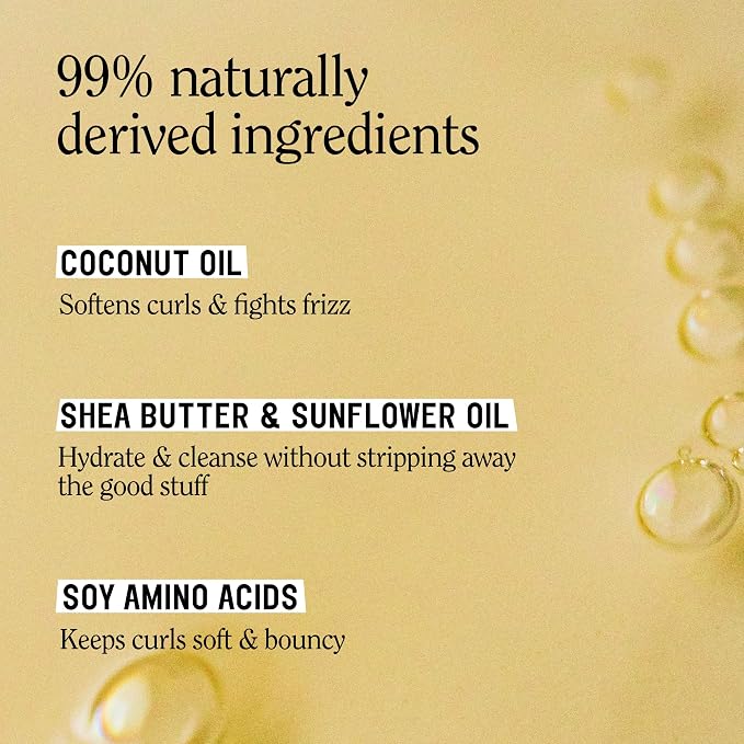 California Naturals Curly Kiddo Shampoo & Conditioner Set with Argan Oil, Enriched Rice Water and Shea Butter, Sulfate Free, For Kids with Curly Hair, 12 oz