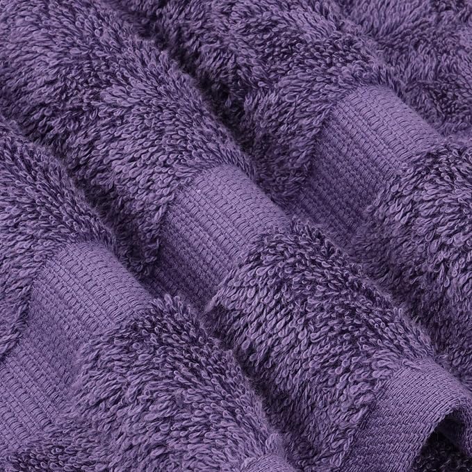 Chakir Turkish Linens 4 Piece Extra Large Bath Towels, 100% Cotton Luxury Turkish Towels for Bathroom, Soft Absorbent Bath Towels, 30 x 60 Inches, Plum