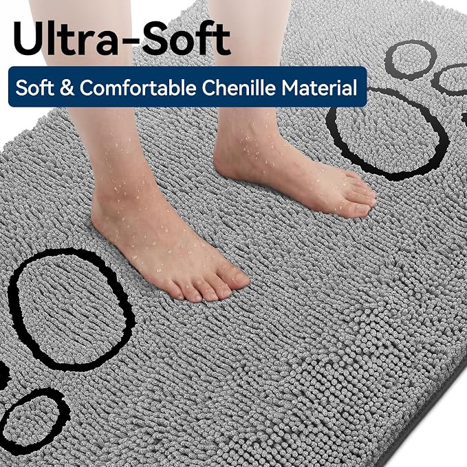 Bcoimo Super Absorbent Dog Door Mat, 48"*30" Anti Slip Mat for Muddy Paws, Pet Rugs for Dirty Paws Washable that Absorbs Moisture and Dirt, for Dog Cage and Pet Resting Carpet