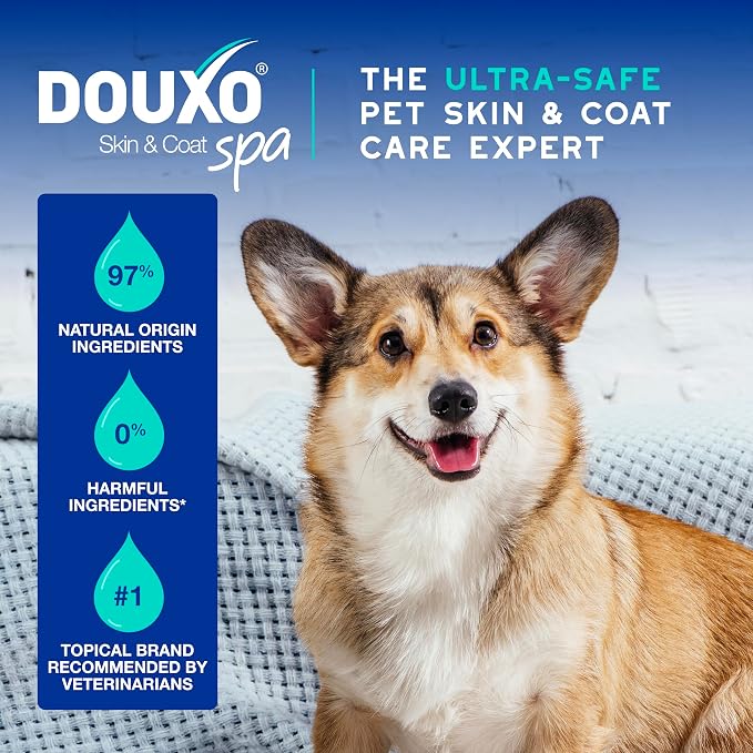 DOUXO SPA Dog Deodorizing Spray, 11.5 fl oz, Neutralizes Unpleasant Odors Between Baths, Leaves the Coat Fresh, Smelling Great, Skin-Friendly Ultra-Freshening Formula