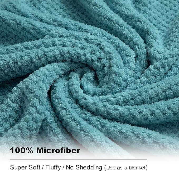 Extra Large Bath Towel Sheet Set 35x70 Inches - Oversized Bath Towels Set, Large Microfiber - Quick Dry,Lightweight,Super Soft,Highly Absorbent Towel Set for Bathroom,Hotel,SPA,Pack of 4(Turquoise)