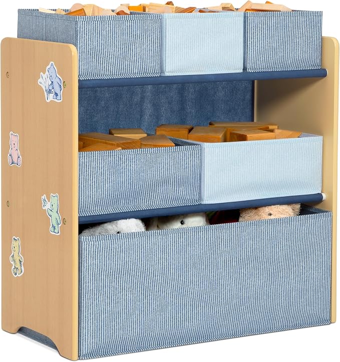 Delta Children - GapKids 6 Bin Toy Organizer - Greenguard Gold Certified, Indigo Blue