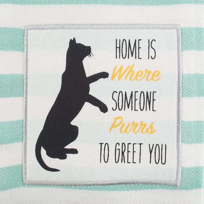DII Everyday Pets Kitchen Collection Absorbent Dishtowel Set, 18x28, Cat Greeting, 2 Count