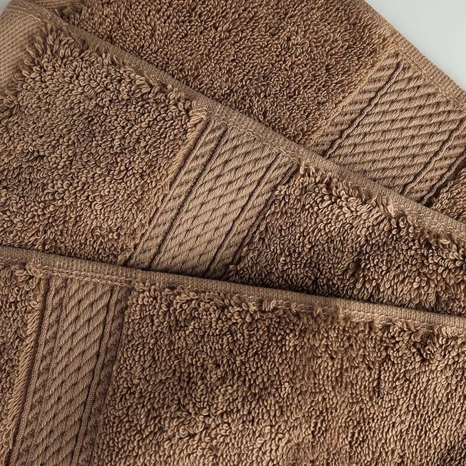 Superior Egyptian Cotton 800 GSM Plush & Absorbent, 9 Piece Set, Latte | Quick Dry, Soft Luxury Towel Set, Bath Essentials, Guest Bath, Spa, 3 Bath, 3 Hand, 3 Face Towel, Madeline Towels