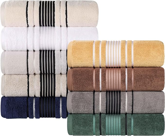 Superior Cotton 3 Piece Towel Set, Includes 1 Bath, 1 Hand, 1 Washcloth/Face Towel, Quick Dry, Home Essentials, Shower, Spa, Luxury Plush Soft Absorbent Towels, Zero Twist, Solid, White