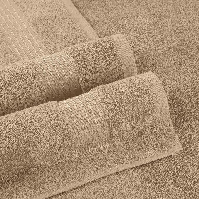 Elegant Comfort Premium Super Soft Highly Absorbent 1 Piece Oversized Bath Sheets - 40" x 80" inch, Luxurious Hotel Spa Quality 100% Turkish Cotton Extra Large Bath Towels for Adults, Taupe