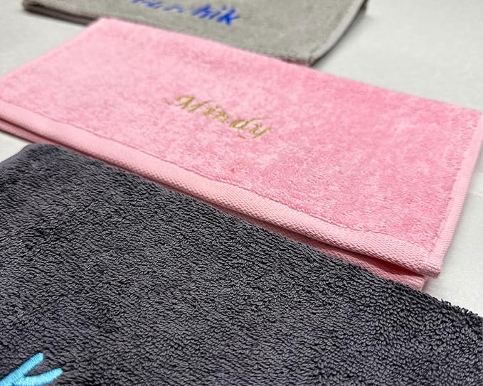 Personalized Towels - Set of 2 Washcloth - 12x12 inc - Customized Turkish Bath Towel - Cotton Towel Set - Organic Cotton Supersoft Absorbent Pink Baby Towel (Pink, Wash Towels - Set of 2)