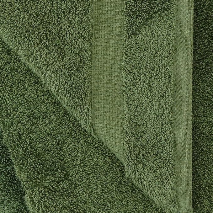 Towel Bazaar 8-Piece Towel Set, 100% Premium Cotton Turkish Towels,Luxury Towel Super Soft and Absorbent, Perfect Use for Bathroom, Shower Towels - Moss Green