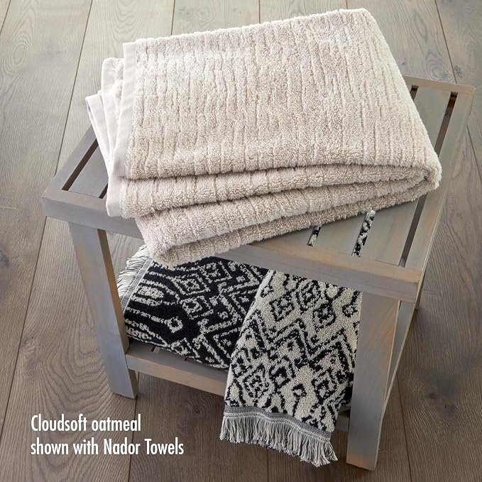 SKL Home CloudSoft Cotton Luxury Bath Towel, Oatmeal