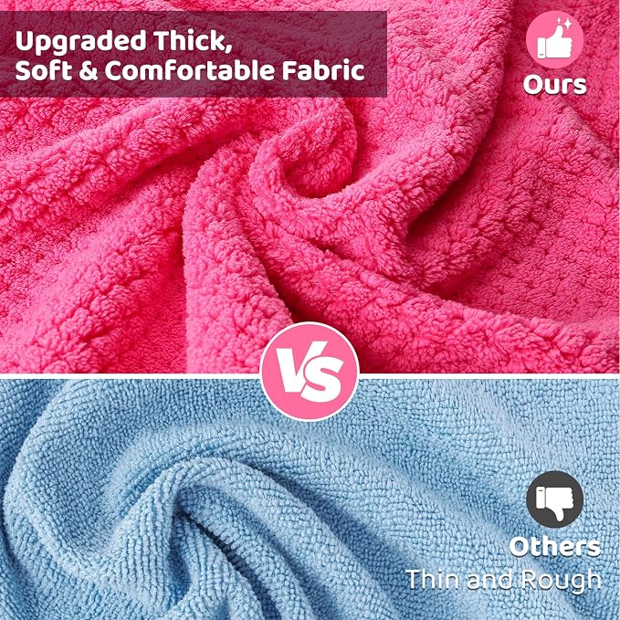 SlowTon Dog Bathrobe Drying Coat – Super Absorbent Microfiber Towel Wrap with Adjustable Collar & Belly Strap, Fast Drying Bath Robe for After Bath Swim, for Large, Medium, Small Dogs (Pink 3XL)