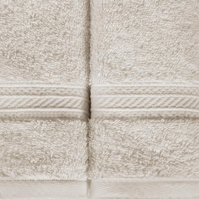 Superior Long Staple 100% Combed Cotton 700GSM 2-Piece Solid Bath Sheet Set for Bathroom, Shower, Kitchen-Super Soft, Plush, Highly Absorbent, Assorted 2-Piece Bath Seets, Almond