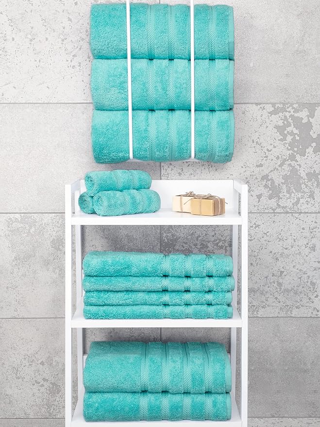 American Soft Linen 100% Cotton Luxury Turkish Towels, 4 PC Bath Towel Set | Soft Absorbent Quick Dry OEKO Tex Standard 100 Certificated Durable Machine Washable Breathable Premium Hotel Quality
