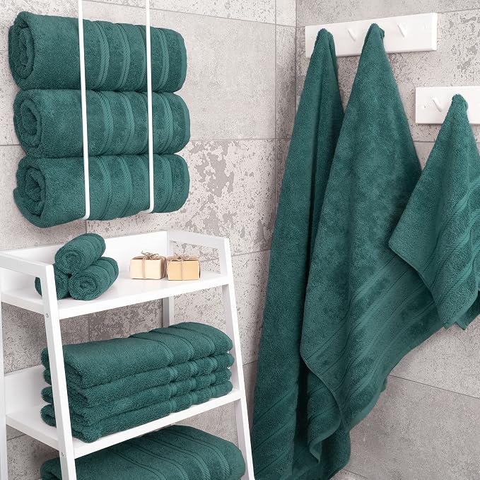 American Soft Linen 100% Cotton Luxury Turkish Towels, 4 PC Bath Towel Set | Soft Absorbent Quick Dry OEKO Tex Standard 100 Certificated Durable Machine Washable Breathable Premium Hotel Quality