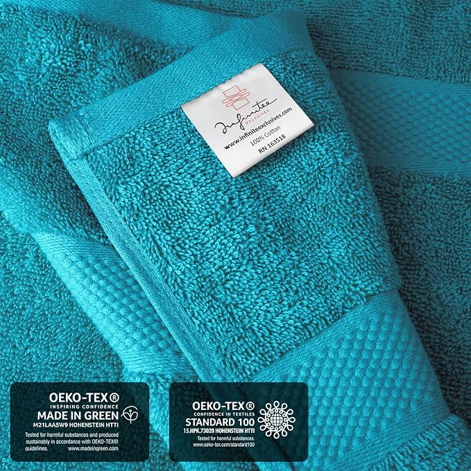 Infinitee Xclusives Jumbo Bath Sheets Towels for Adults – 600 GSM (35X70 Inches)– 100% Ring Spun Cotton, Soft and Absorbent Large Bath Towels for Bathroom (Pack of 2)