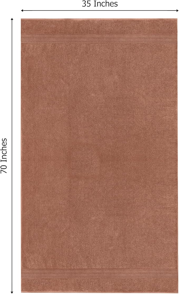 COTTON CRAFT Giant Bath Sheet - 2 Pack Oversized 35x70 Extra Large Soft Luxury Jumbo Bath Towel - 600 GSM - 100% Ringspun Cotton - Absorbent Quick Dry Bathroom Shower Hotel Spa Towel Sheet - Mocha