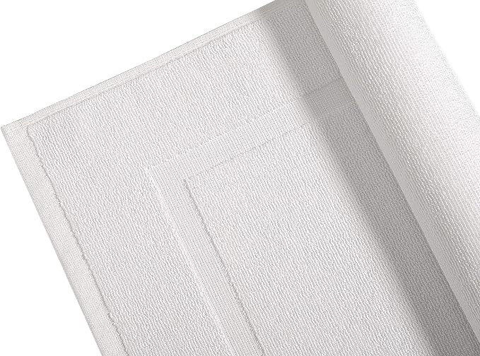 Amazon Basics Premium 100% Cotton Absorbent Soft Bath Mat, Machine Washable, 684 GSM, 20" x 30", White, Hotel Spa Bathmats, 6-Pack (Previously AmazonCommercial)