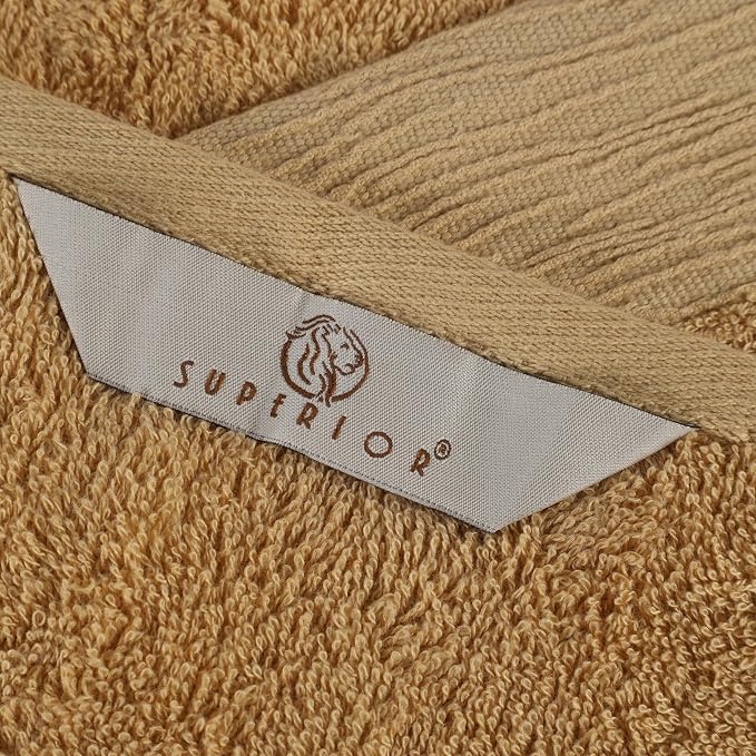 Superior Rayon from Bamboo Blend Bath Towel Set, Large Plush Absorbent Body Towels, Soft Luxury Quick Drying, Shower, Spa, Hotel, Pool, Guest Bathroom, Home Essentials, Set of 3, Gold