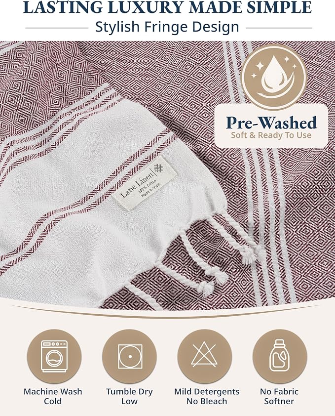 LANE LINEN Beach Towels 12 Pack, Bulk Beach Towels Oversized, Pool Towels for Adults, Pre-Washed, Sand Free Beach Towel, Fast Drying Beach Towel, 39"x71" - Beach Party