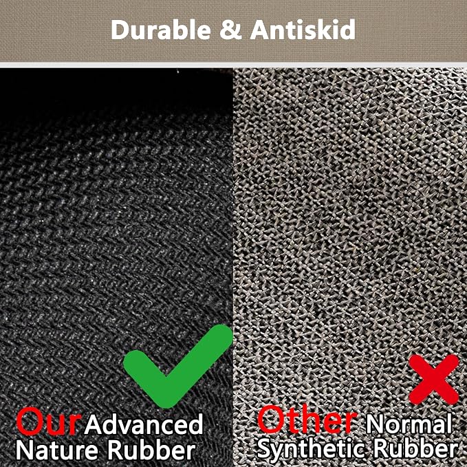 Non-Slip Bath Mats Quick Dry Absorbent Bathroom Rugs Machine Washable Thin Woven Mats for Floor Fit Under Door Easy to Clean