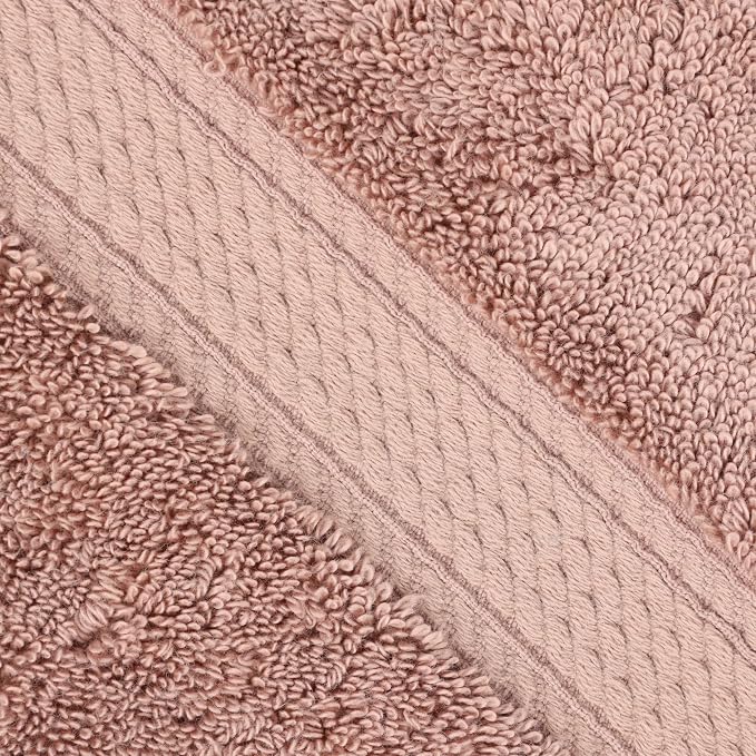 Superior Egyptian Cotton Plush Absorbent, Bath Towel Set of 4, Muted Mauve | Quick Dry, Soft Luxury Towel Set, Bath Essentials for Bathroom, Guest Bath, Spa, 4 Piece Bath, Madeline Towels
