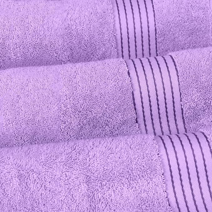 Elegant Comfort Premium Turkish Cotton 1 Piece Jumbo Bath Towel - 35 x 70 inch, Luxurious Hotel Spa Quality 100% Turkish Cotton Large Bath Towel - Highly Absorbent - Soft Bathroom Towel, Lilac