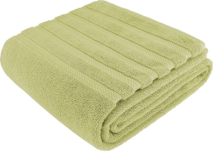 American Soft Linen Luxury 4 Piece Bath Towel Set, 600 GSM 100% Cotton Turkish Bath Towels for Bathroom, 27x54 in Large Bathroom Shower Towels, Light Grey