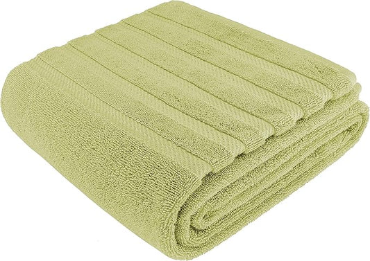 American Soft Linen Luxury 4 Piece Bath Towel Set, 600 GSM 100% Cotton Turkish Bath Towels for Bathroom, 27x54 in Large Bathroom Shower Towels, Light Grey