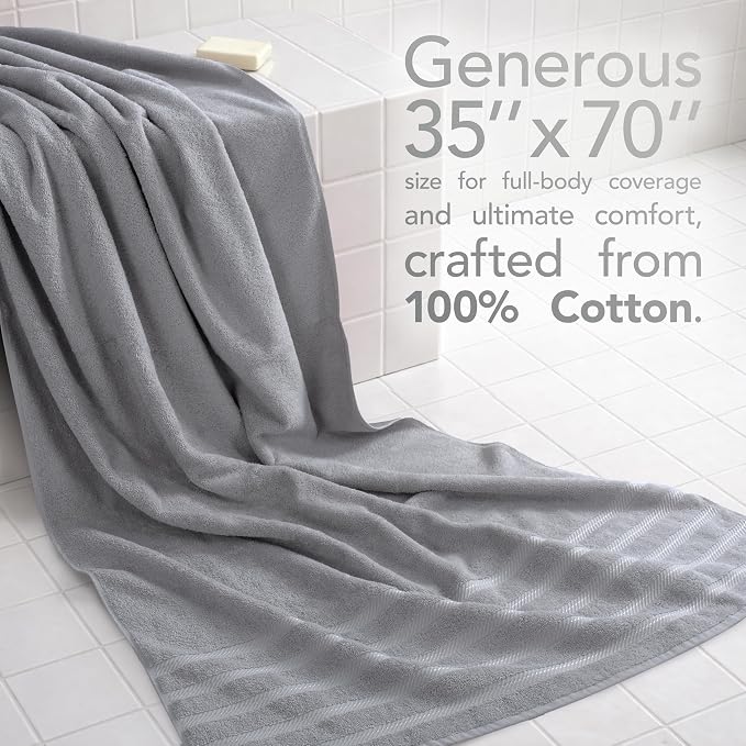 American Soft Linen 100% Cotton Luxury Turkish Towels, 35x70 XL Bath Sheet | Soft Absorbent Quick Dry OEKO Tex Standard 100 Certificated Durable Machine Washable Breathable Premium Hotel Quality