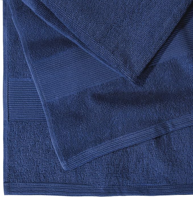 Belizzi Home Premium Cotton Oversized 2 Pack Bath Sheet 35x70-100% Pure Cotton - Ideal for Everyday use - Ultra Soft & Highly Absorbent - Machine Washable - Navy Blue