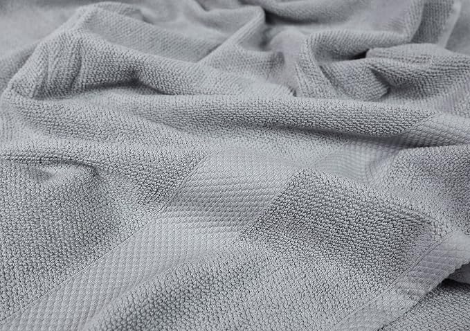 MAURA Premium Bath Sheets 100% Cotton 35x70 Oversized Ultra Absorbent Quick Dry Soft Towel Set for Bathroom Extra Large Bath Towels, Cool Grey