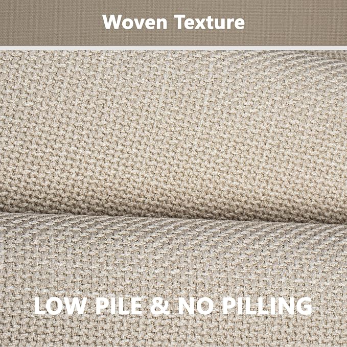 Ultra Thin Non Slip Bath Mat with Rubber-Backing Braided Absorbent Machine Washable Bathroom Rugs, Quick Dry, Fits Under Door 17" x 24" Beige
