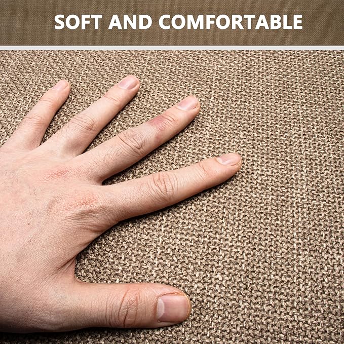Ultra Thin Bathroom Rugs Non Slip Bath Mat 17" x 32", Bathroom Mat Quick Dry Machine Washable Rugs Perfect for Shower, Camel