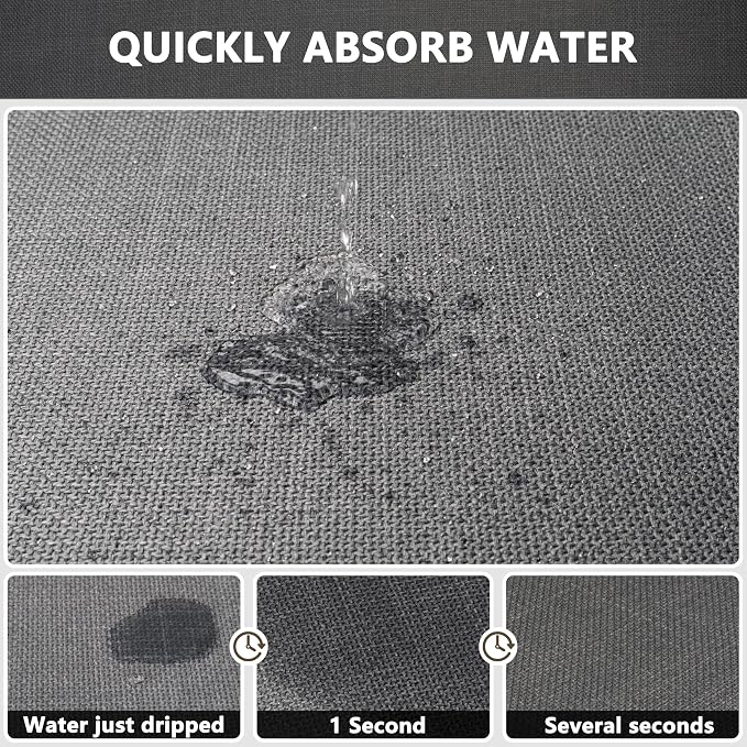 Bathroom Rugs Non Slip Bath Mat, Bathroom Mat Quick Dry Machine Washable Rugs, Shower Rug 17" x 32", Grey Thin Bath Mat Fit Under Door