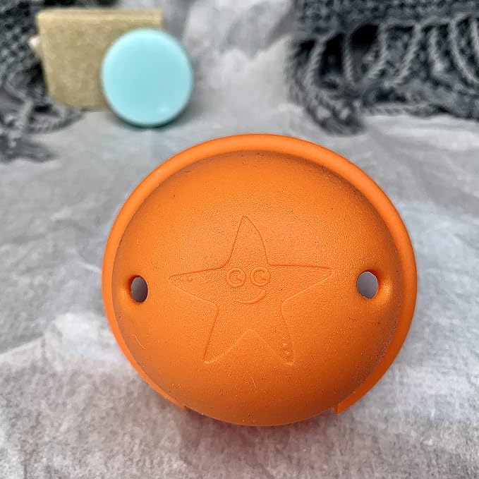 Bath Tub Overflow Drain Cover, Protects from Accidental Contact of Trip Lever, Overflow Plate Cover, Use Lever While Installed, Durable, Soft, Kids Can't Pull Off, Easy Install (Blue)