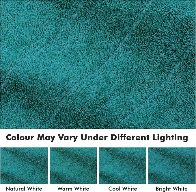 Bath Towels Set of 4 – 100% Ring Spun Cotton Teal Extra Large Towels for Bathroom, Spa Use (55x28 in) – 550 GSM Super Soft and Quick Dry Large Bath Sheets for Adults