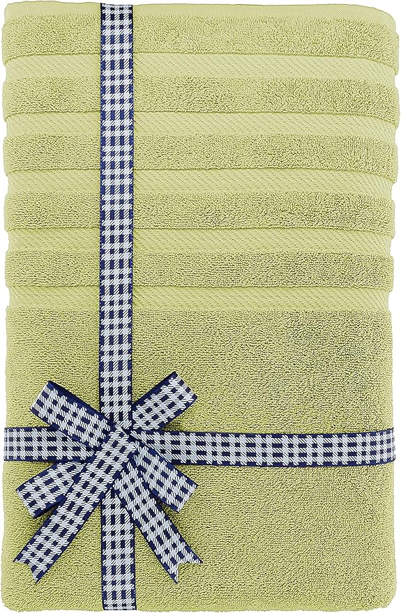 American Soft Linen Luxury 4 Piece Bath Towel Set, 600 GSM 100% Cotton Turkish Bath Towels for Bathroom, 27x54 in Large Bathroom Shower Towels, Light Grey
