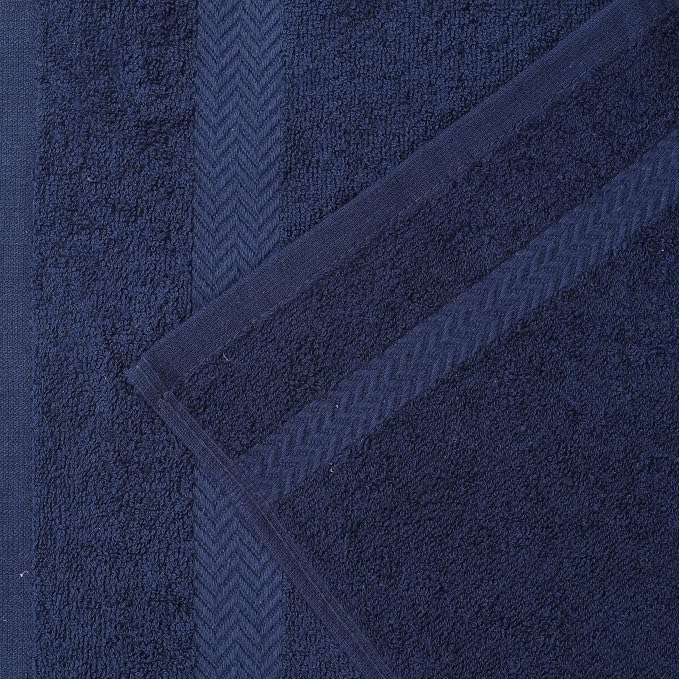 Superior 8-Piece Cotton Hand Towel Set, Small Towels for Fast Dry, Home Essentials, Bathroom Decor, Face, Body, Spa, Resort, Gym, Lightweight, Soft, House Accessories, Franklin Collection, Blue