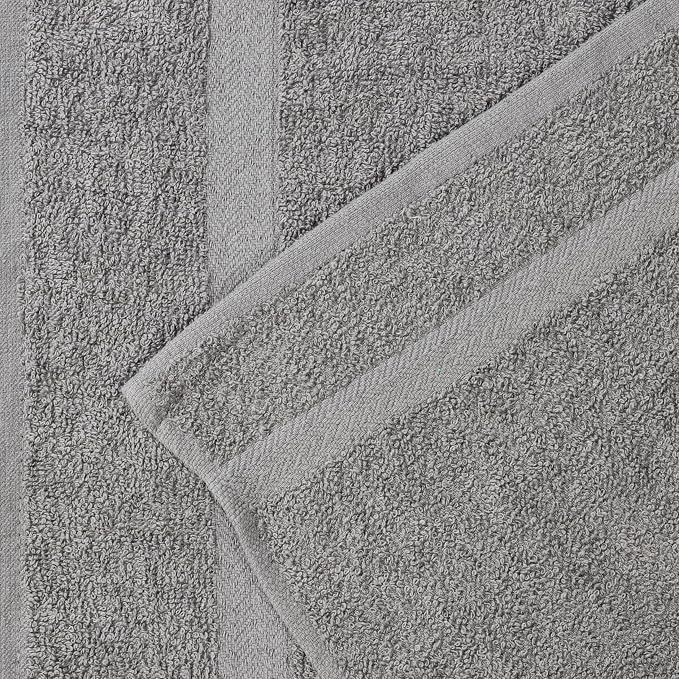 Superior 24-Piece Cotton Face Towel/Washcloth Set, Small Towels for Facial, Spa, Resort, Quick Wash, Gym, Resort, Bathroom Essentials, Master/Guest Bath Decor, Soft, Franklin Collection, Charcoal