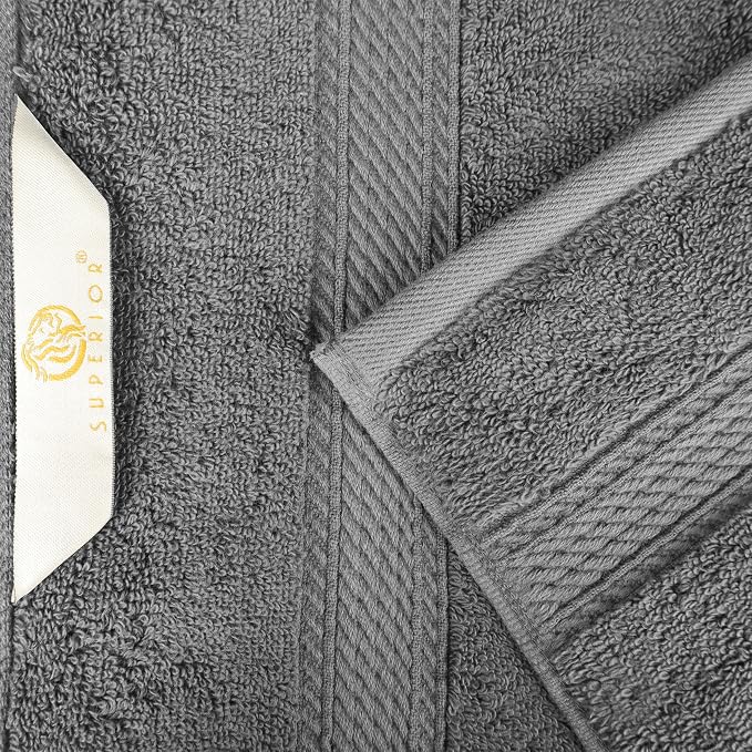 SUPERIOR Egyptian Cotton Pile Heavyweight Bath Sheet, 2 Piece Set, Charcoal | Highly Absorbent, Ultra Soft Luxury 800 GSM Towel Set for Bathroom, Shower, Hotel Essentials Oversize Plush Madeline Towels